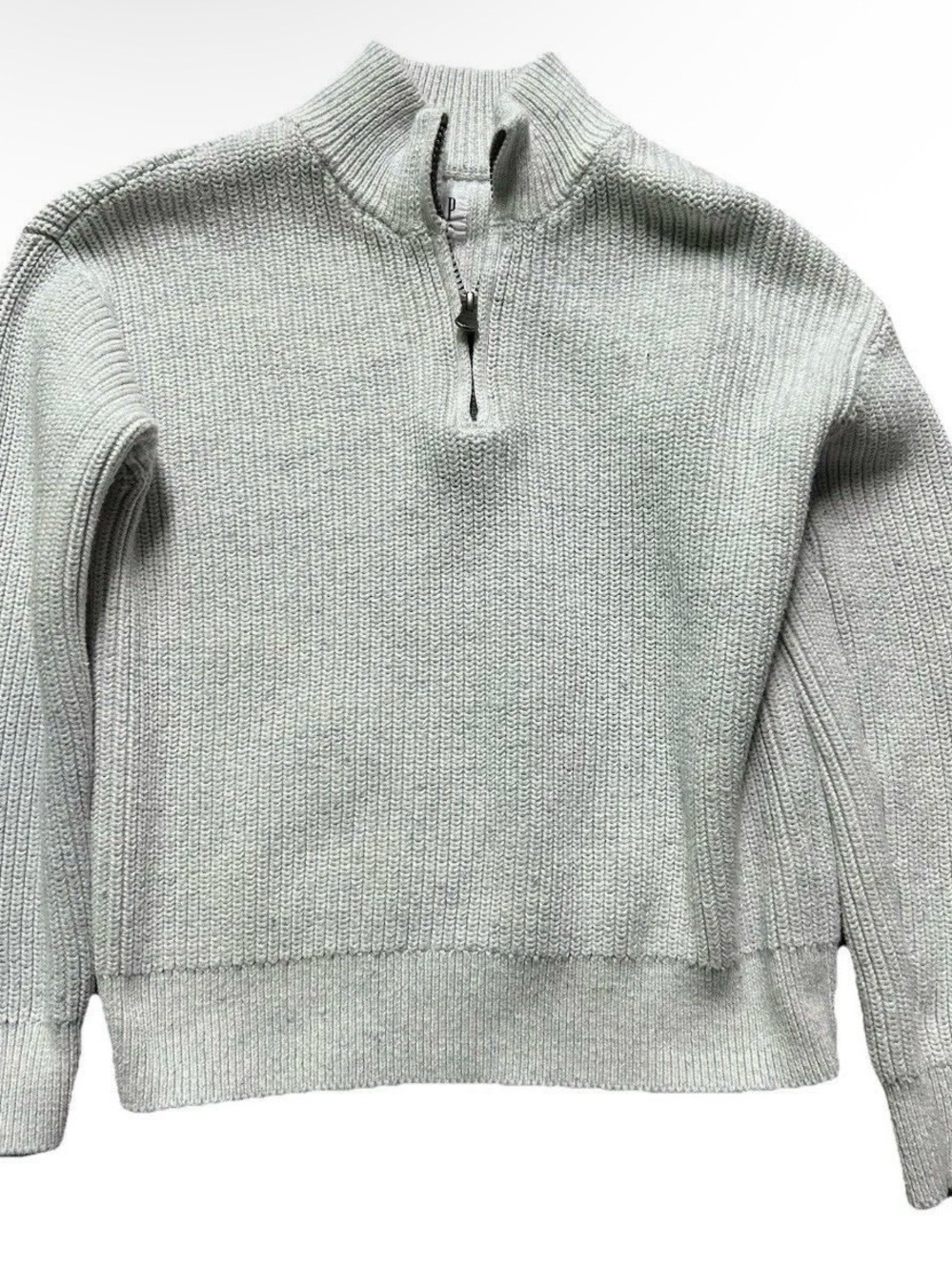 Gap Kids Grey Knit 1/4 Zip Pull Over Sweater Size  Medium (8)